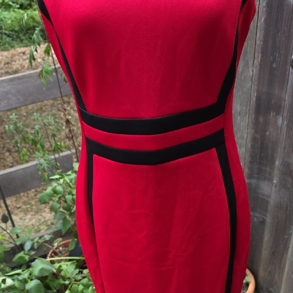 Calvin Klein Pink Sheath Mini Dress Mock Neck Sleeveless - Picture 5 of 6